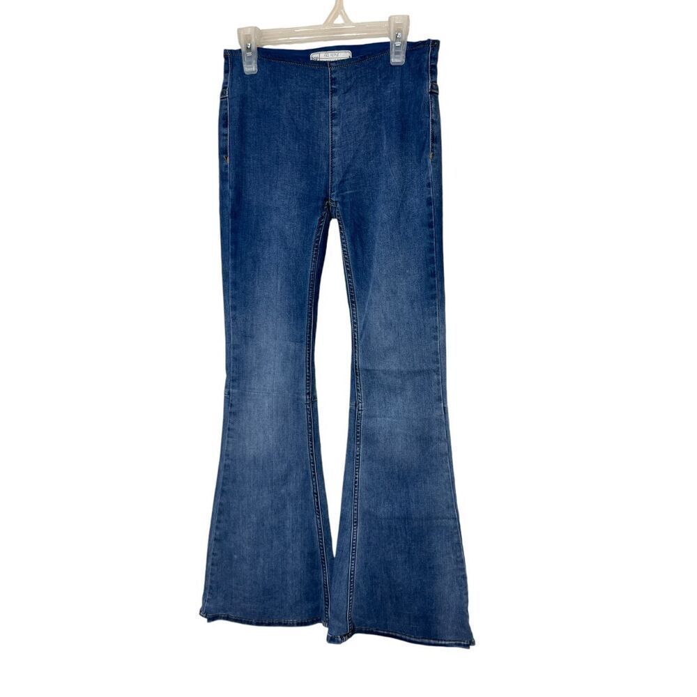 Free‎ People Penny Pull On Flare Jeans 24 Medium Blue